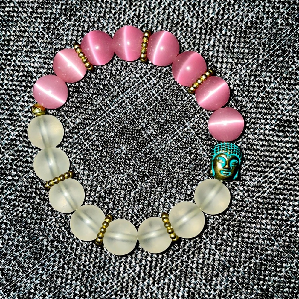 Stretchy vintage buddha charm bracelet